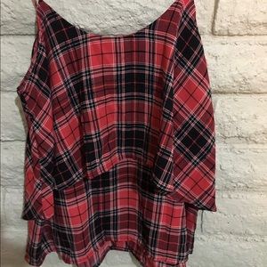 Red plaid tank top